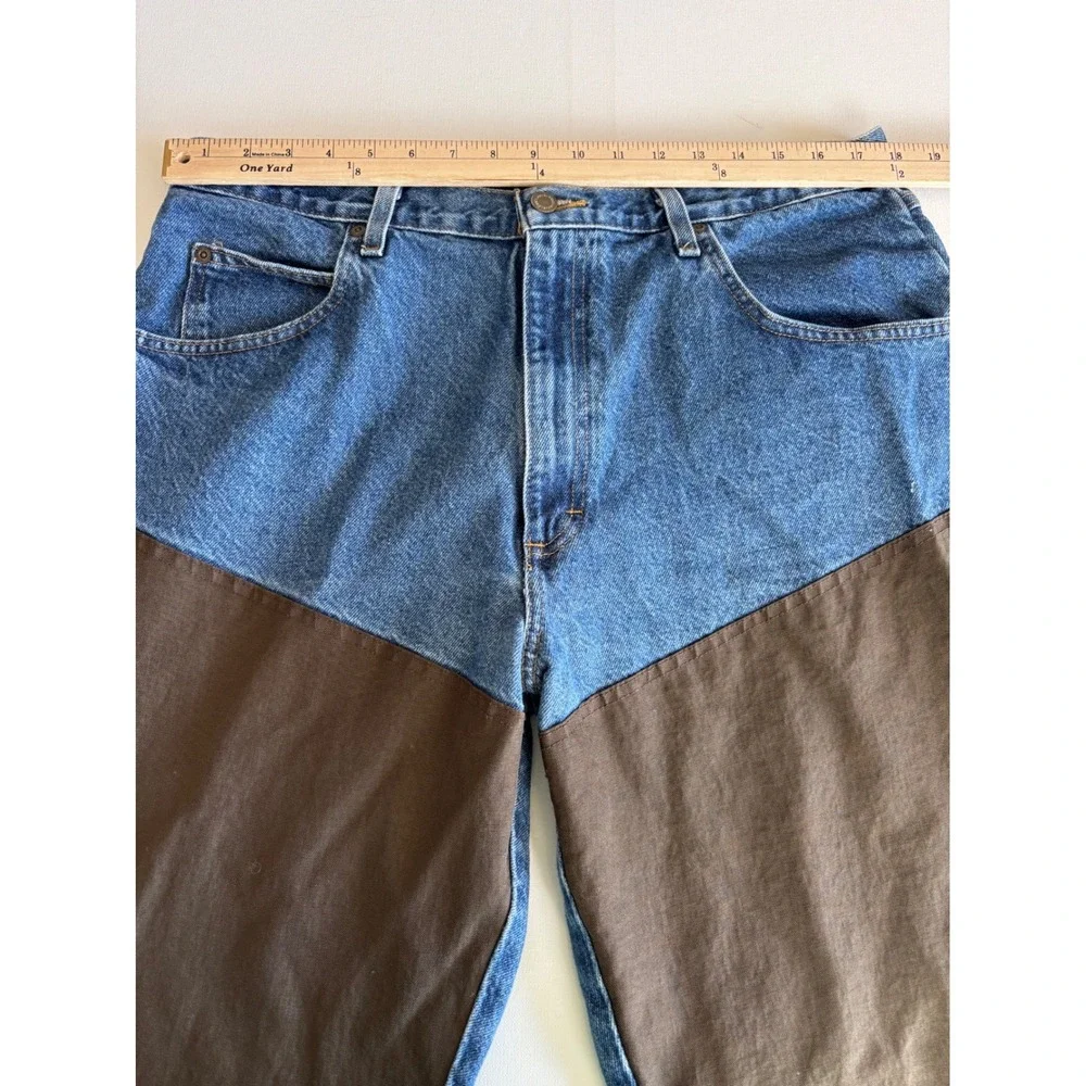 Wrangler ATG Upland Pants Men's 38x30 Denim Jean Rugged Gear Brush Guard Hunting